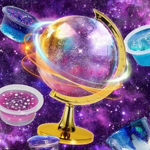 Trubic Galaxy Slime Kit for Girls Globe and Magic Potion Kits Clear CrystalButterGlowinthe Dark Slime Making Kit Christmas Birthday Party Favors Toys for Kids Girls Boys 7 8 9 10 11 12 - Image 5