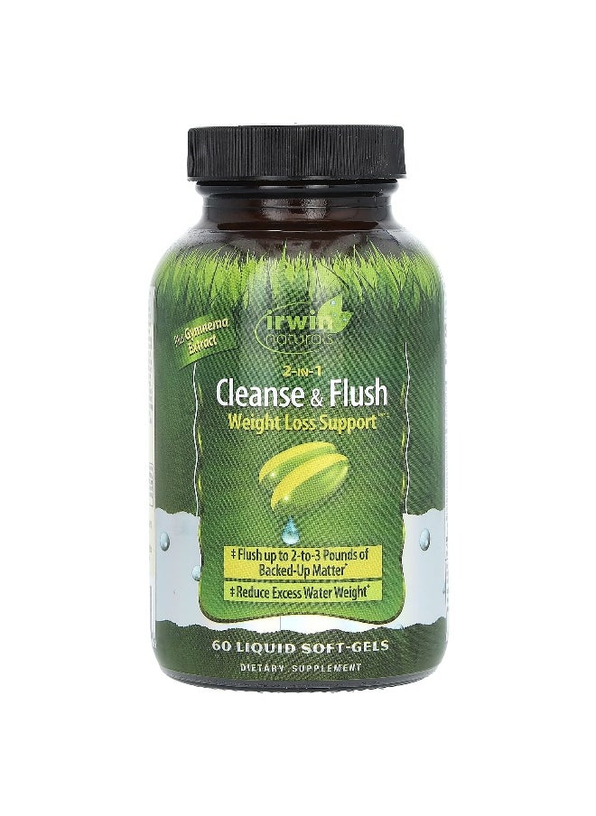Irwin Naturals Irwin Naturals, 2-In-1 Cleanse & Flush Weight Loss Support, 60 Liquid Soft-Gels  - Image 1