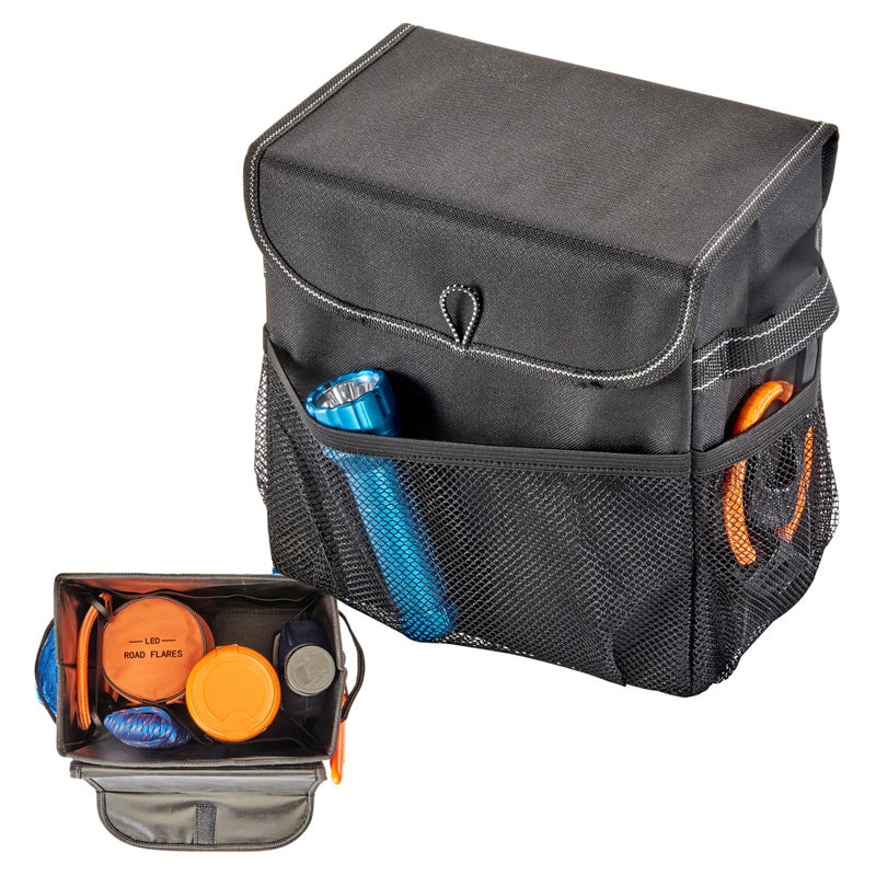 High Road Carganizer Car Storage Organizer with Lid  Multipurpose Small Car Storage Box Back or Front Seat Organizer Auto Console or Trunk Organizer  Univeral Fit in All Vehicles