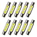 YoRise 10PCS T6 Car LED Reading Light 28mm 50503SMD 180 Lighting Sun Visor Vanity Mirror Lights Flat Head Dual Tip Plug and Play Car Roof Lights Universal Auto Lighting Replacement White - Image 2