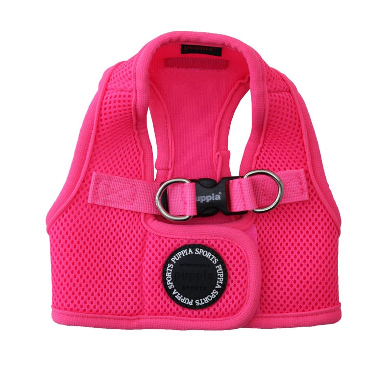 Puppia Neon Soft Vest Harness Step-in No Choke No Pull Walking Training for Small and Medium Dog, Pink, Medium - Image 2