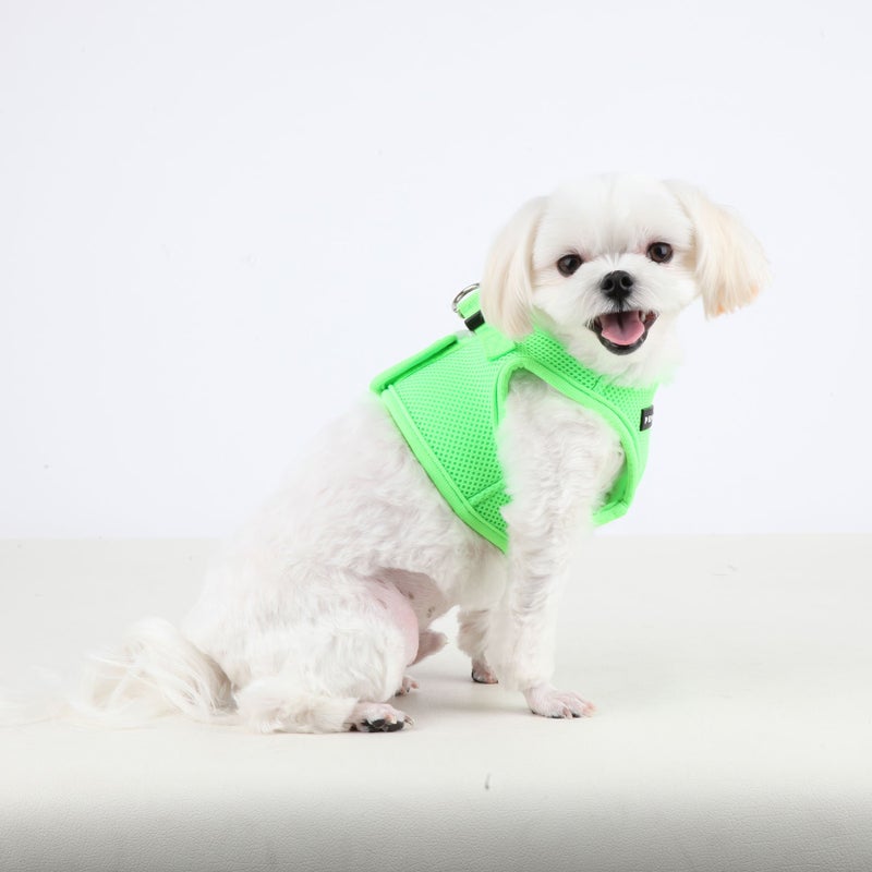 Puppia Neon Soft Vest Harness Step-in No Choke No Pull Walking Training for Small and Medium Dog, Pink, Medium - Image 5