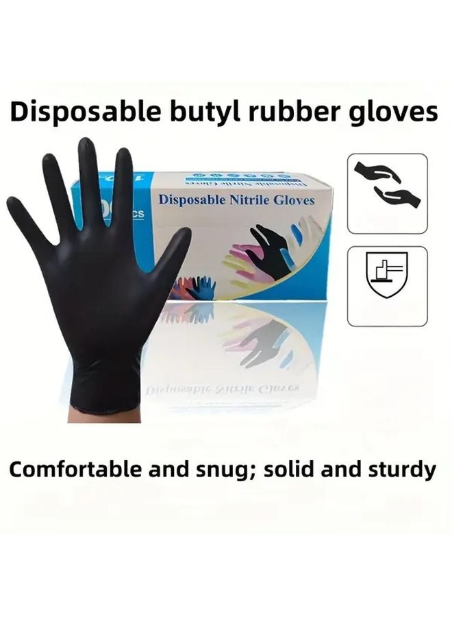 20 Pcs Disposable Black Nitrile Gloves S Size Powder Free Latex Free Household Cleaning - Image 2