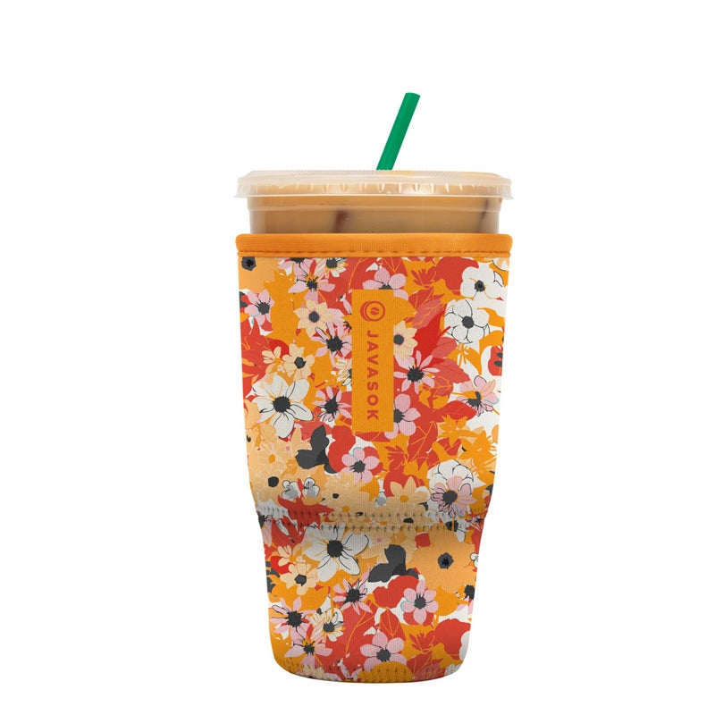 Sok It Java Sok Iced Coffee & Cold Soda Insulated Neoprene Cup Sleeve (Sunkissed Garden  Large: 30-32oz) - Image 1