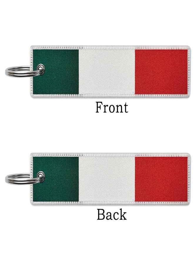 JAVD Italy Flag Keychain Tag with Key Ring (3 Pack) - Image 3