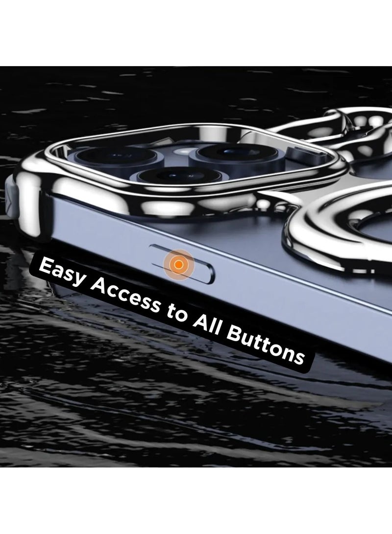 Kannzz Aluminum Alloy Magnetic Corner Phone Case for iPhone 15 - Bare Metal Frameless Protective Bumper Cover - Image 4