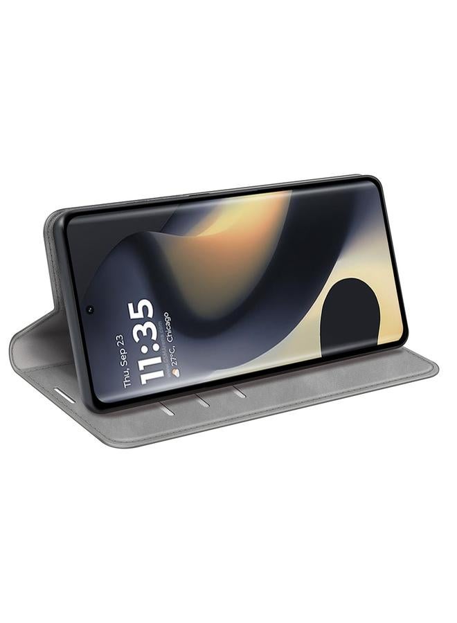 اس-توب جراب لهاتف Motorola Edge 5G 2024 جراب هاتف جلدي مغناطيسي بتصميم ريترو - Image 5