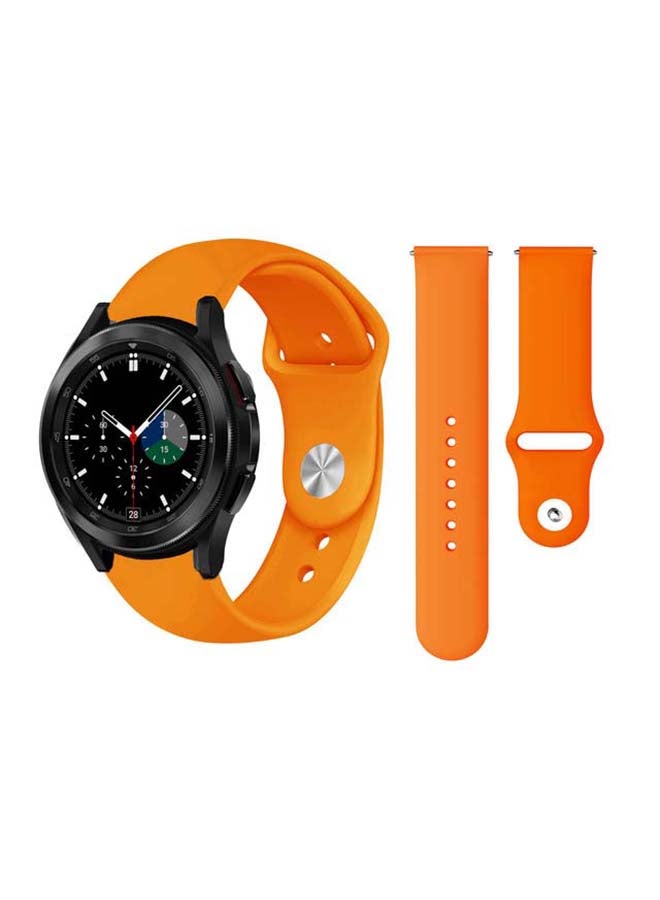 بيرفيي سوار بديل من السيليكون الصلب لساعة سامسونج جالاكسي 4 مقاس 42/46 مم برتقالي - Image 1