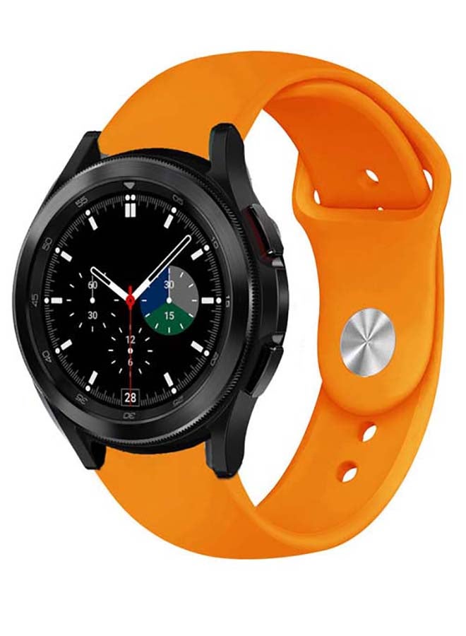 بيرفيي سوار بديل من السيليكون الصلب لساعة سامسونج جالاكسي 4 مقاس 42/46 مم برتقالي - Image 2