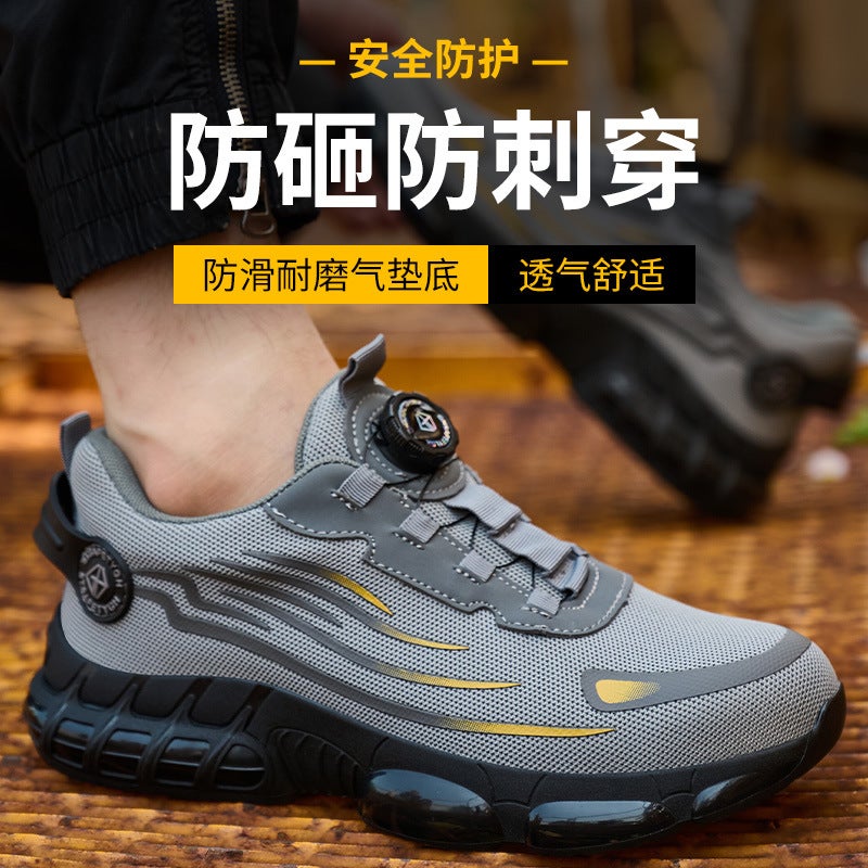 Men's Safety Shoes with Turn-Lock, Steel Toe, Puncture-Resistant, High-Top - Image 3