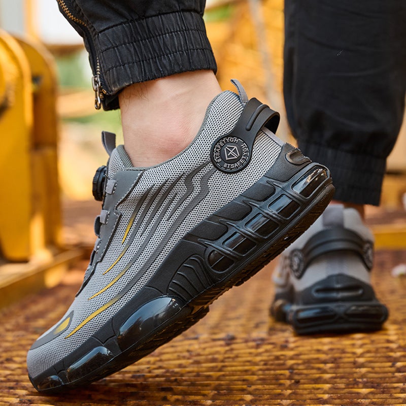 Men's Safety Shoes with Turn-Lock, Steel Toe, Puncture-Resistant, High-Top - Image 4