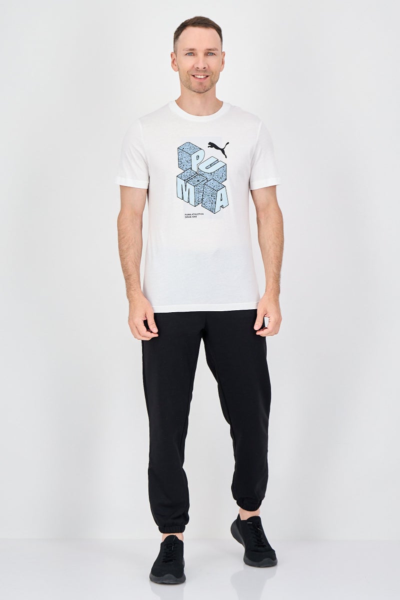 PUMA Men Sportswear Fit Short Sleeve Outdoor T-Shirt, White - Image 4