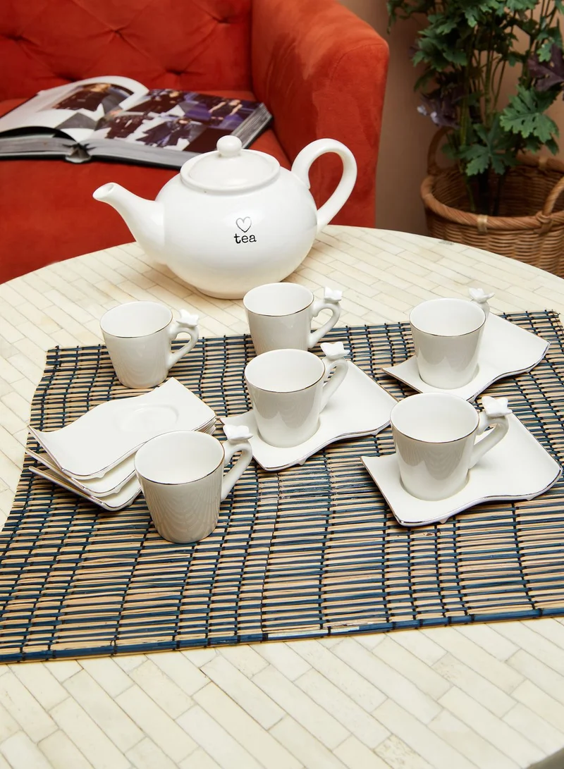 Noire Edit Set Of 6 Espresso Mugs And Saucers