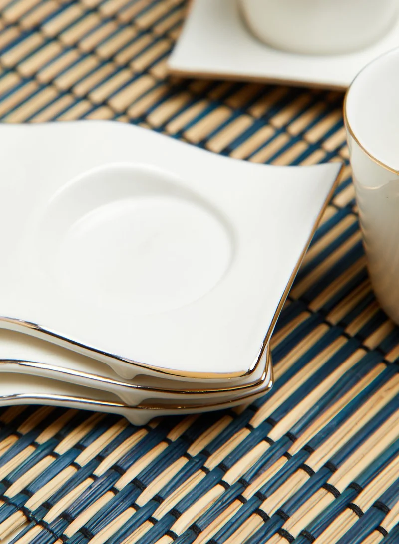 Noire Edit Set Of 6 Espresso Mugs And Saucers