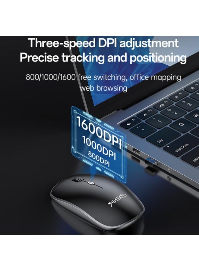 يسيدو لوحة مفاتيح وماوس لاسلكية KB43 2.4G  (أسود) - Image 2