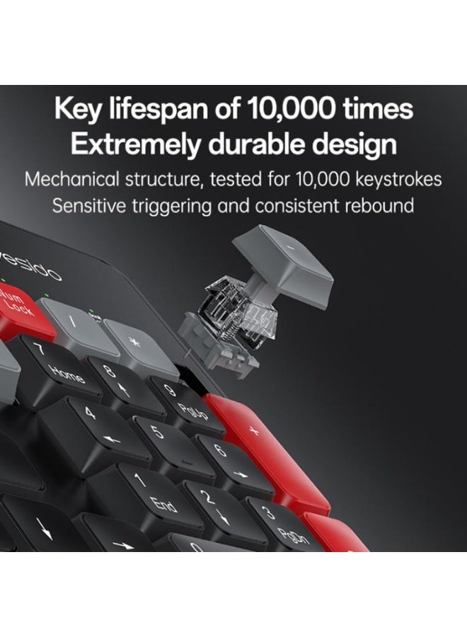 يسيدو لوحة مفاتيح وماوس لاسلكية KB43 2.4G  (أسود) - Image 3