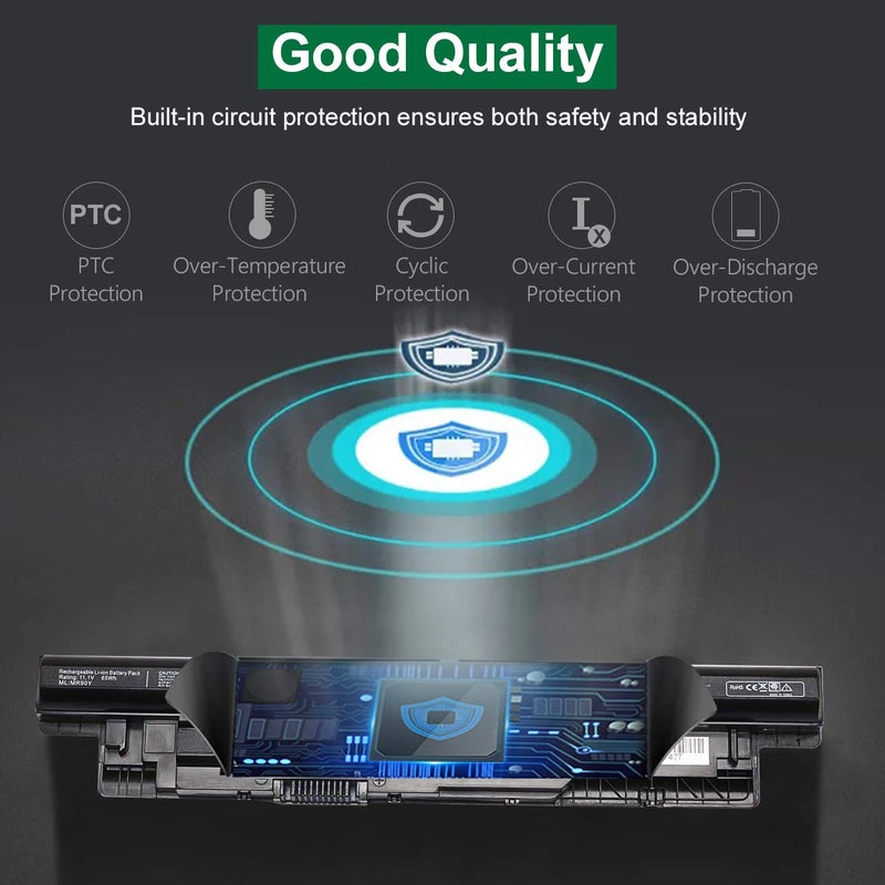 SOLICE بطارية لابتوب MR90Y 65Wh جديدة لديل إنسبيرون 15 3542 14 3421 14R 5421 14R 5437 15 3521 15R 5521 15R 5537 17 3721 17 3737 17R 5721 17R 5737 وديل لاتيتيود 3440 3540 وفوسترو 2421 2521 - Image 4