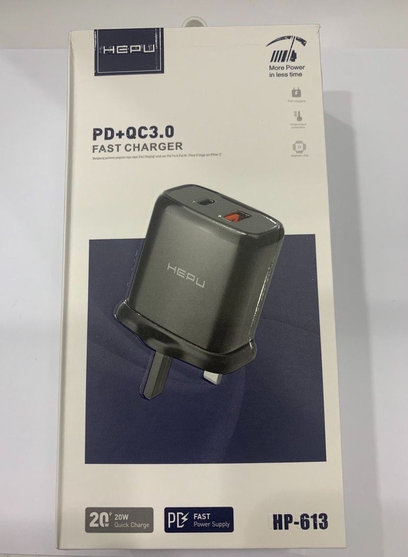 HEPU PD+QC3.0 Fast Charger - Image 1