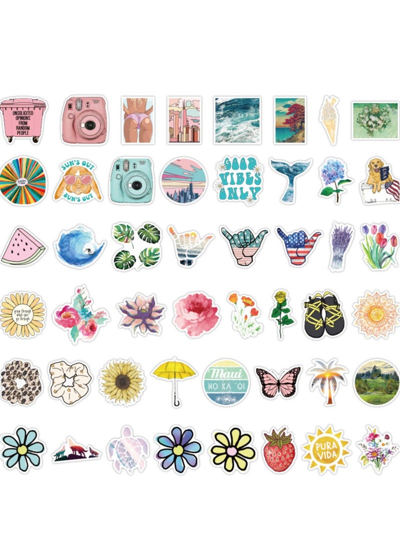 إسكدنيا 100 قطعة من الملصقات المقاومة للماء، ملصقات زجاجات المياه للأطفال، ملصقات لطيفة لزجاجات المياه، ملصقات جمالية لأجهزة الكمبيوتر المحمول، ملصقات لوح التزلج للأطفال والمراهقين والفتيات - Image 3
