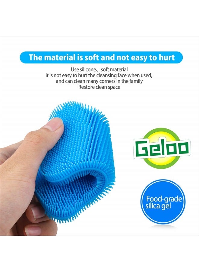 Geloo فرشاة غسل الصحون من السيليكون، فرشاة تنظيف مزدوجة الجوانب للأطباق، أدوات المطبخ والإكسسوارات (3 عبوات) - Image 3