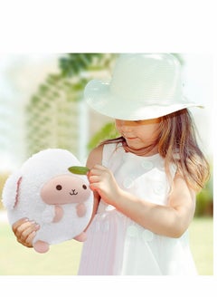 KASTWAVE Lamb Plush Pillow, Plush   Stuffed Animal Soft Hugging Pillow, Kawaii Plushie Mini Plush Pillows for Kids Adults, White（9.05”，Small）  - Image 4
