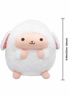 KASTWAVE Lamb Plush Pillow, Plush   Stuffed Animal Soft Hugging Pillow, Kawaii Plushie Mini Plush Pillows for Kids Adults, White（9.05”，Small）  - Image 2