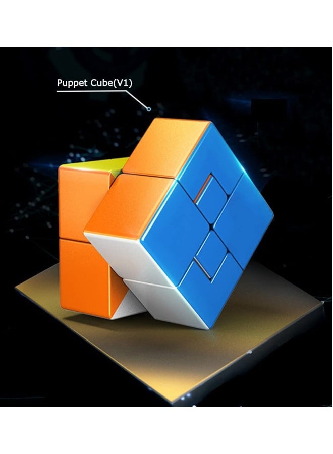 Puppet Speed Cube SYOSI 3x3 Bandage Magic Cube, Brain Teaser Puzzle Toys Limited Rotation Creative New Cube Version 2 - Image 3