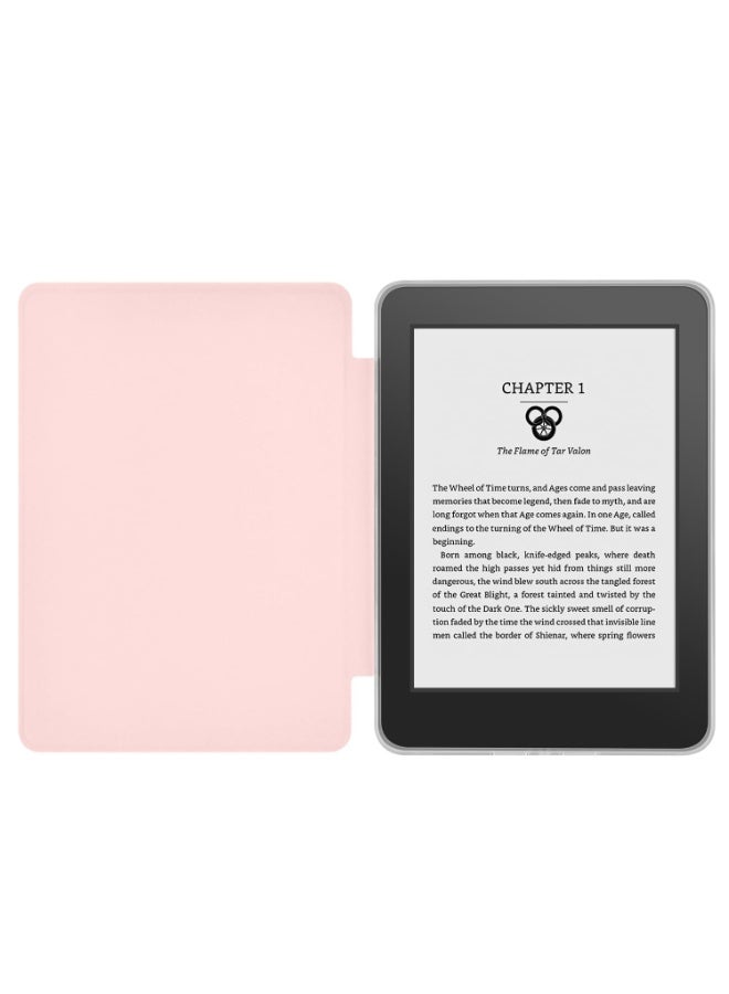 فكرة حافظة Fekra لجهاز Kindle مقاس 6 بوصات من الجيل الحادي عشر (إصدارات 2024 و2022) - غطاء حماية خلفي شفاف فائق النحافة مصنوع من مادة TPU مع ميزة التنبيه/السكون التلقائي لجهاز Kindle من الجيل الحادي عشر (إصدار 2024) - Image 4