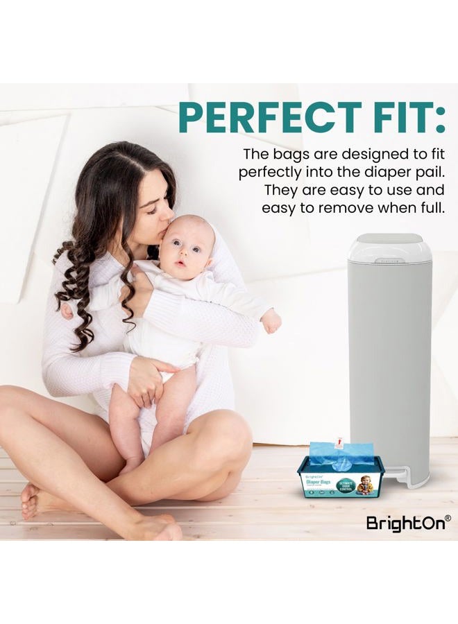 Brighton Diaper Pail Refill Bags Compatible with Genie Easy Roll Signature Diaper Pails, 3-Pack (90 Bags) (Unscented) - Image 4