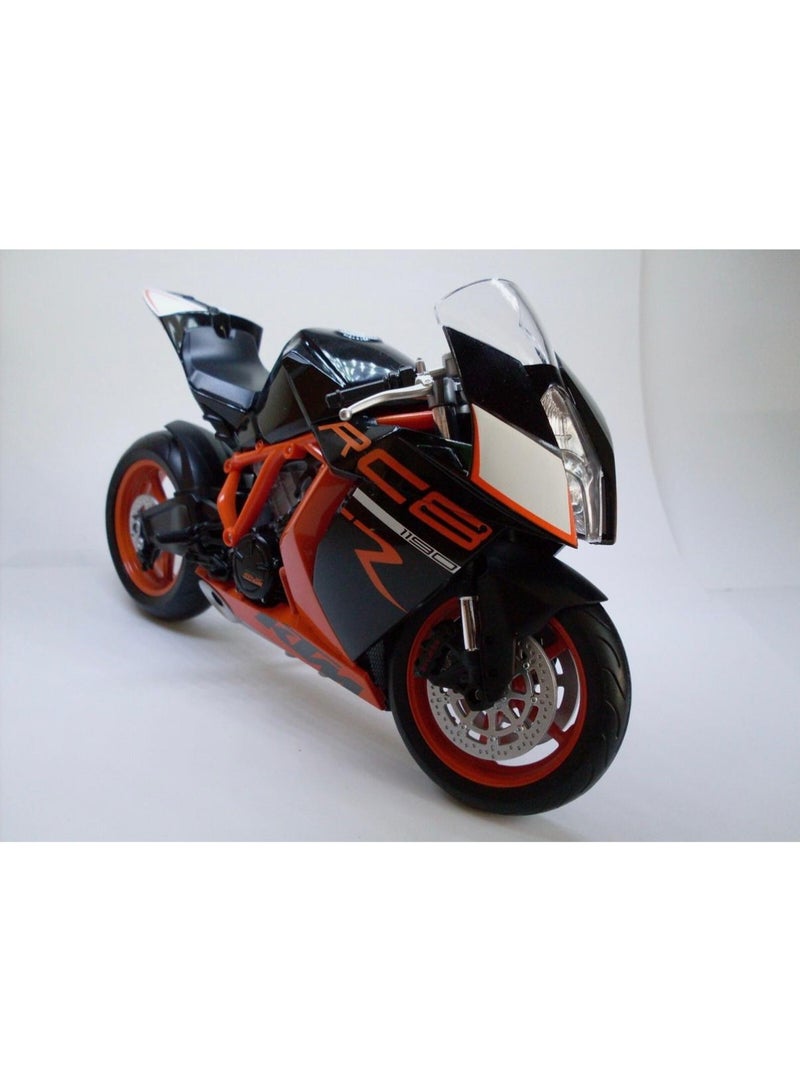 ويلي لعبة نموذج دراجة نارية مصبوبة بمقياس 1:10 طراز 1190 RC8 R - دراجة رياضية باللونين الأسود والبرتقالي - Image 2
