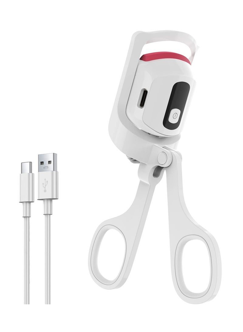 Excefore Rechargeable Heated Lash Curler for Natural Lashes with Quick Pre Heat (White) - Image 2