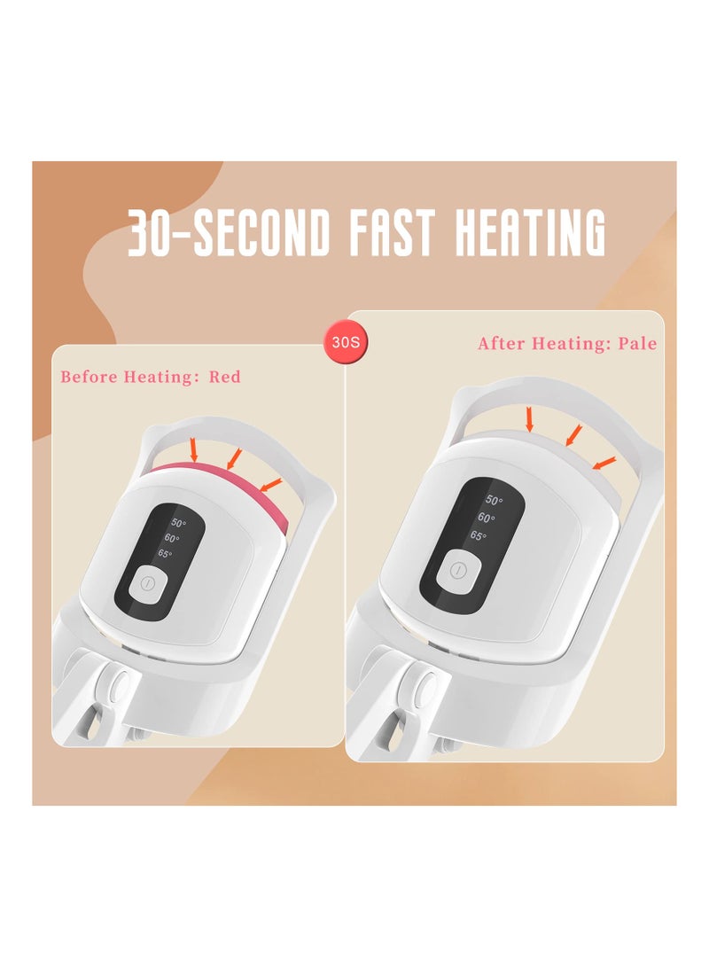 Excefore Rechargeable Heated Lash Curler for Natural Lashes with Quick Pre Heat (White) - Image 4