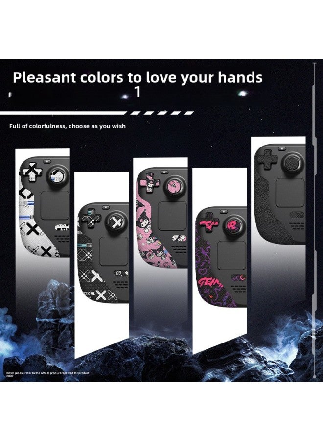 For Steam Deck Handheld Anti-slip Sticker Sweat-absorbent Sticker OLED Protective Cover Rocker Cap Grip Film Accessories-Color:[button Version] Kurome Print - Image 4