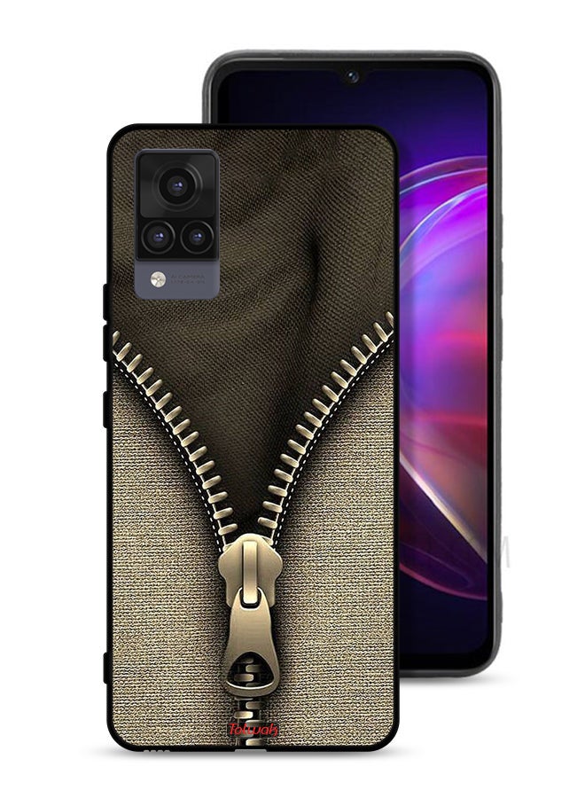 Tolwak غطاء واقي لهاتف Vivo V21 5G بنمط سحاب - Image 1