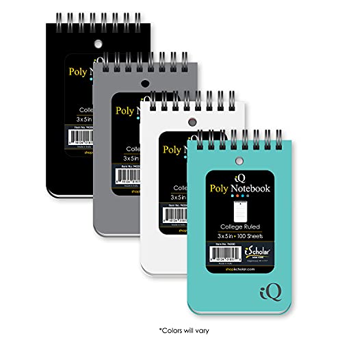 iScholar Double Wire Poly Memo Book, 3 x 5", Top Open, Color will Vary (94350) - Image 2