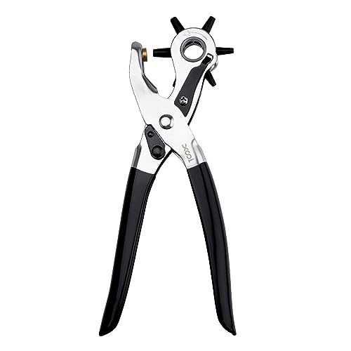 XOOL Belt Hole Puncher for Leather, Precision Multi-Size Leather Hole Punch for Watch Bands, Straps, Collars, Saddles, Shoes, Fabric, DIY Home, Craft Projects - Image 1