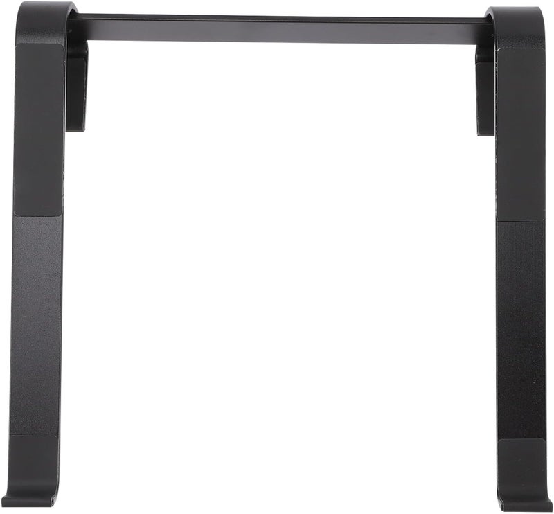 Multipurpose Aluminum Laptop Stand Cooler Holder with Ventilated Design for Desk Use, Portable Notebook Riser Support in Black - Image 1