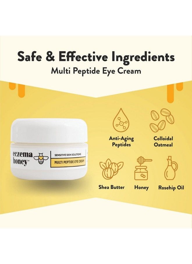 ECZEMA HONEY - Multi Peptide Eye Cream Anti Aging Eye Cream For Dark Circles & Puffiness Facial Skin Care Products For Eczema Dry & Sensitive Skin (0.5 Oz) - Image 1