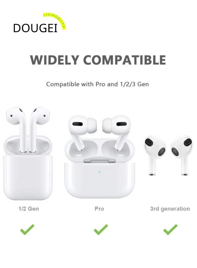 DOUGEI 2 Pairs Ear Hooks Compatible with AirPods Pro 2nd Generation and AirPods Pro [Multi-Dimensional Adjustable] Accessories Compatible with Apple AirPods 3 2 1 Gen(Transparent) - Image 2