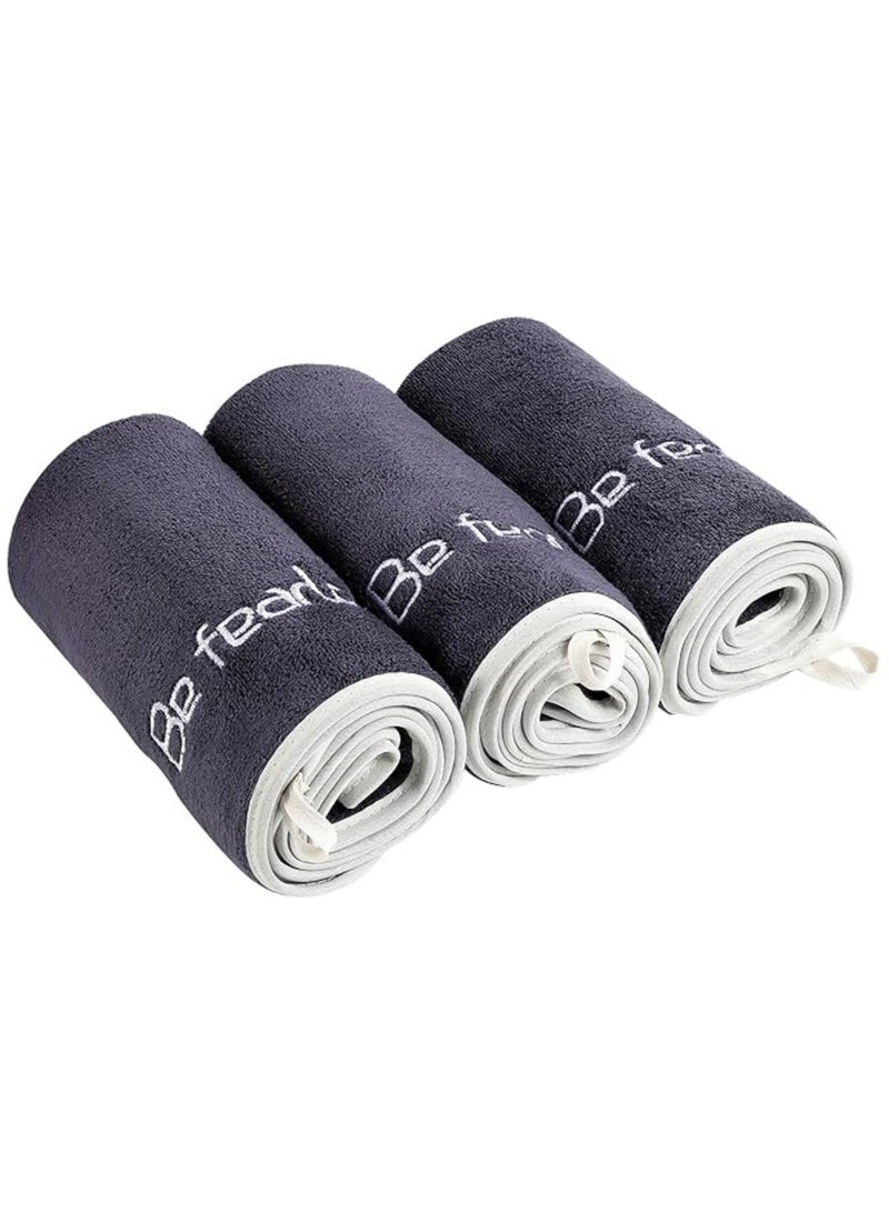 Rock Pow Microfiber Gym Towels for Exercise Fitness Sports Workout Tennis Yoga Cycling Swimming 12-Inch x 40-Inch Bath Towels Super Soft and Quick-Drying 3-Pack Set Towel - Image 1