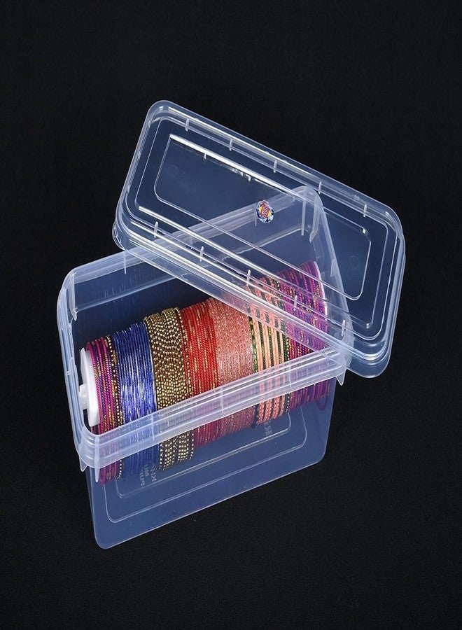 DMDENT plastic Bangle box For Women,Jewellery box For Travelling,Poratble Chudi Organizer For Travel,Transparent One Rod Bangle Organiser (PACK OF 1) - Image 1