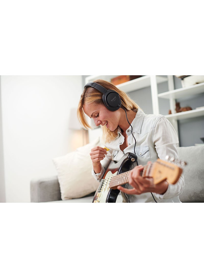 رولاند سماعات الرأس RH-5 ستيريو فوق الأذن مثالية للبيانو الرقمي والطبول الإلكترونية والتسجيل في الاستوديو والاستماع اليومي - Image 5