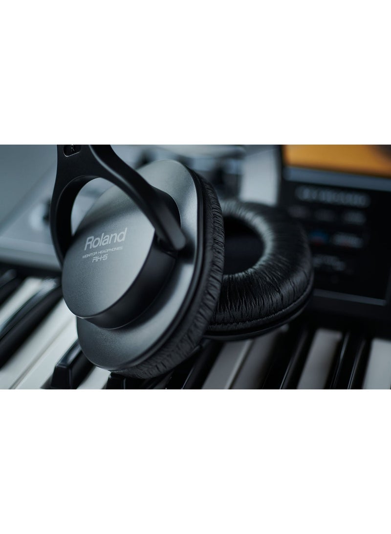 رولاند سماعات الرأس RH-5 ستيريو فوق الأذن مثالية للبيانو الرقمي والطبول الإلكترونية والتسجيل في الاستوديو والاستماع اليومي - Image 3