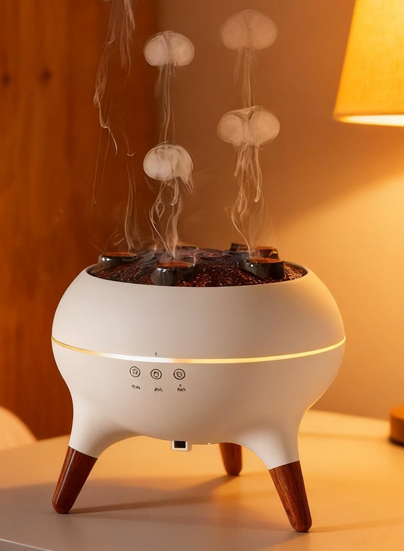 إيفرين ناشر عطر ديناميكي على شكل قنديل البحر مع تحكم عن بعد – مرطب ورذاذ عطري يدوم 48 ساعة، إضاءة LED ملونة، متزامن مع الموسيقى، مناسب للمكتب وغرفة النوم - Image 1
