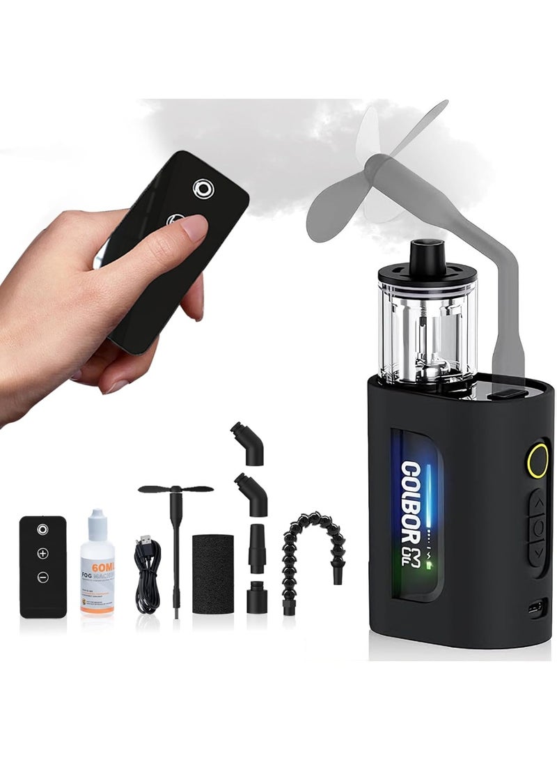  COLBOR COLBOR CF3 Portable Fog Machine 30W Handheld Smoke Machine with Remote Control, Rechargeable Mini Fogger with RGB Lighting and Tyndall Effect for Photography, Cosplay, Christmas, Indoor and Outdoor Use - Image 1