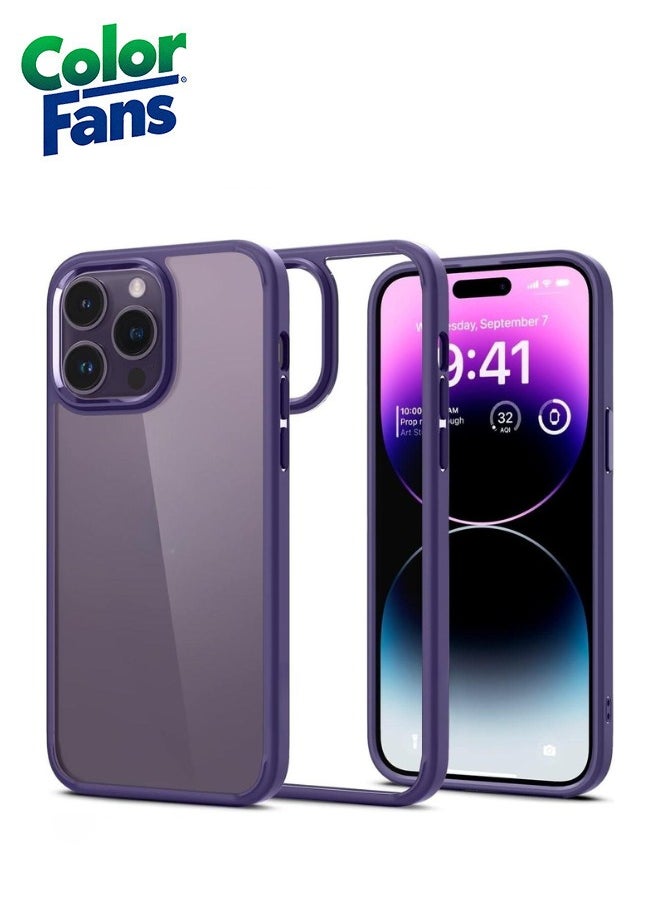 Color Fans - Ultra Hybrid iPhone 14 Case Anti Yellowing Deep Purple - Image 1