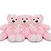 MorisMos 3Pcs Teddy Bears Bulk Baby Shower 14inch Cute Teddy Bear Stuffed Animals Plush Small Stuffed Bears on Centerpiece Baby Shower Pink - Image 2