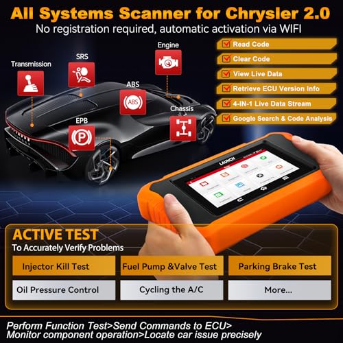 Launch X431 Elite 20 Bidirectional Tool Fit for Chrysler for Dodge for Jeep 2026 Upgrade Full System Diagnostic Code Reader 100 Resets AutoVIN FCA Autoauth Lifetime Free Update - Image 3