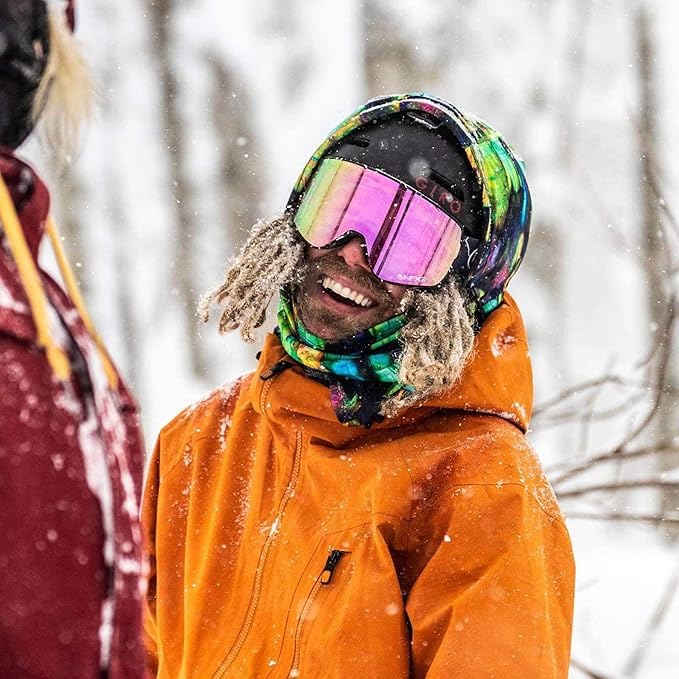 BLACKSTRAP Team Hood Dual Layer Adjustable Balaclava Ski Mask, Over or Under Helmet Compatible, Adult Unisex, One Size Fits All, [Bright Orange] - Image 4