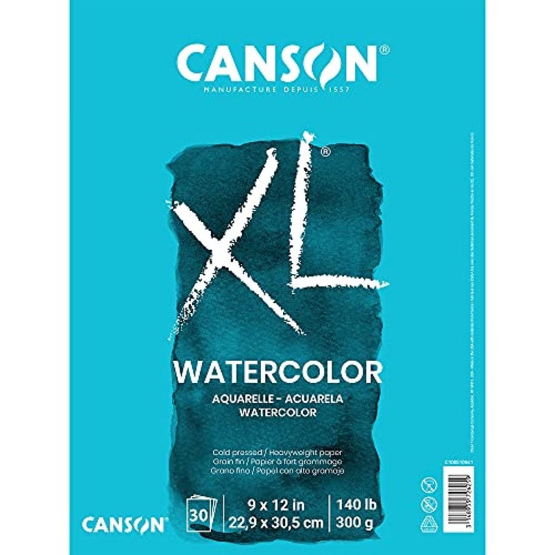 Canson 100510941 XL Series Watercolor Pad, 1 Pack, Multicolor - Image 1